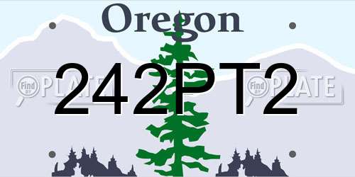 242PT2 Oregon License Plate