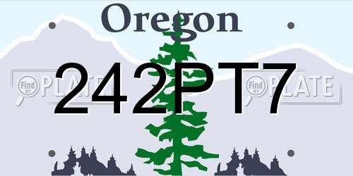 242PT7 Oregon License Plate