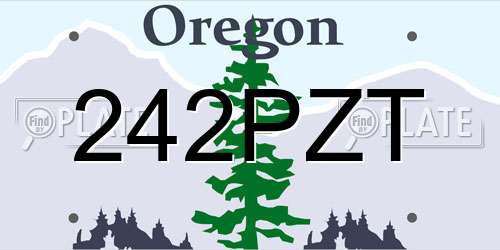 242PZT Oregon License Plate