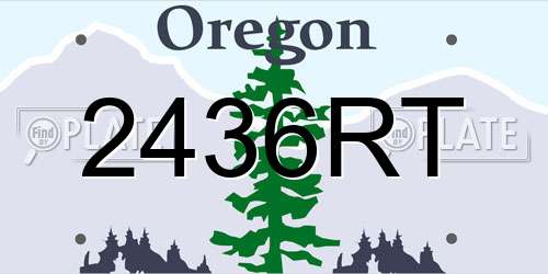 2436RT Oregon License Plate