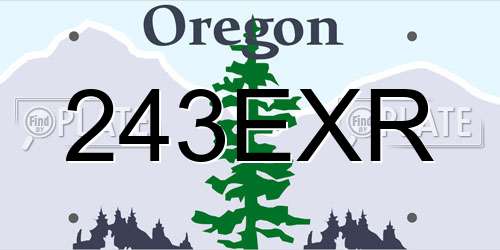 243EXR Oregon License Plate
