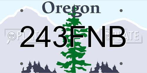 243FNB Oregon License Plate