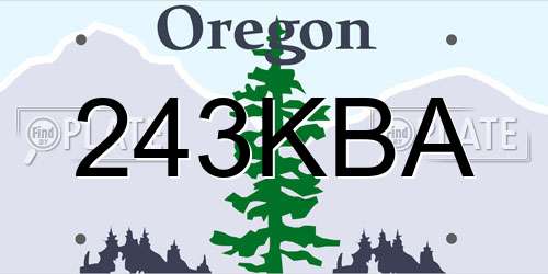 243KBA Oregon License Plate