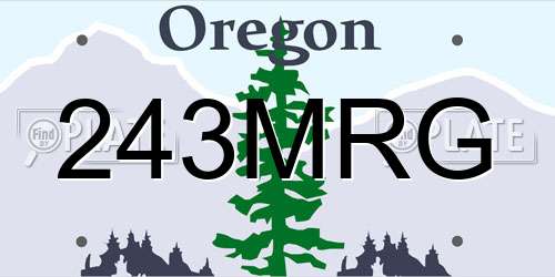 243MRG Oregon License Plate