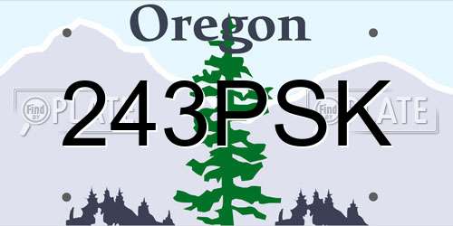 243PSK Oregon License Plate