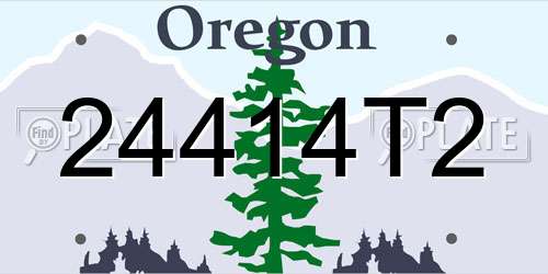24414T2 Oregon License Plate