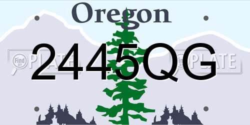 2445QG Oregon License Plate
