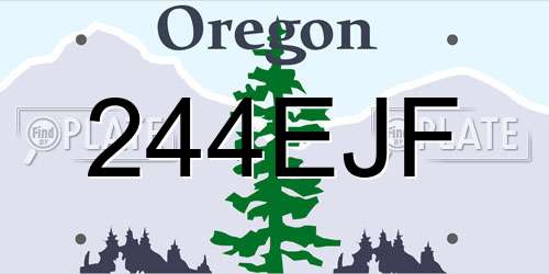 244EJF Oregon License Plate