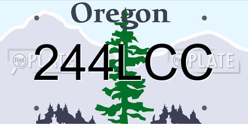 244LCC Oregon License Plate