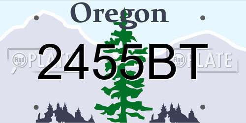 2455BT Oregon License Plate