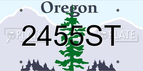 2455ST Oregon License Plate
