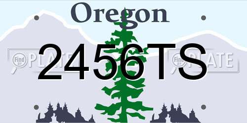 2456TS Oregon License Plate