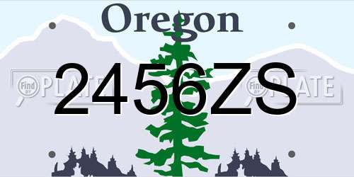 2456ZS Oregon License Plate