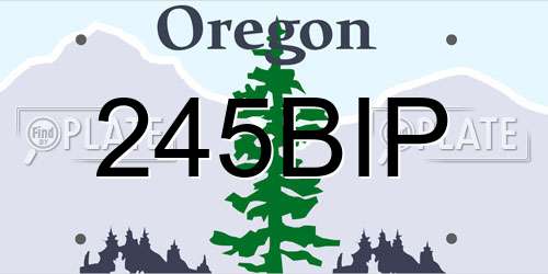 245BIP Oregon License Plate