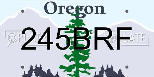 245BRF Oregon License Plate