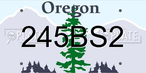 245BS2 Oregon License Plate