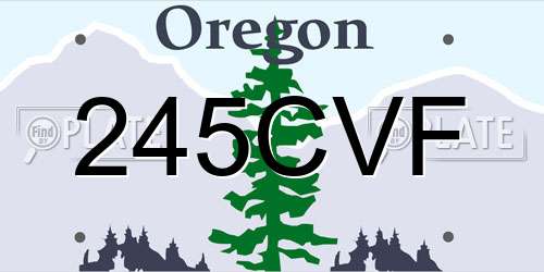 245CVF Oregon License Plate