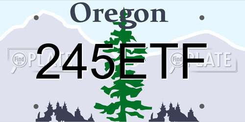 245ETF Oregon License Plate