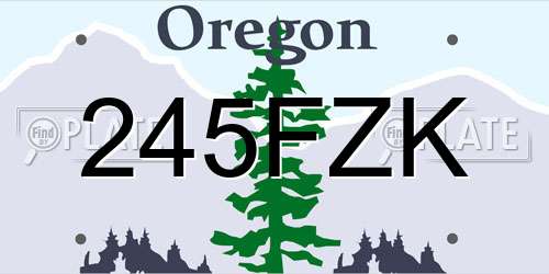 245FZK Oregon License Plate