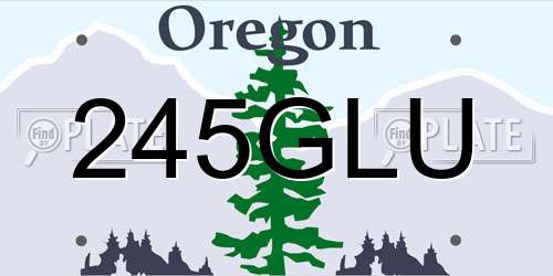 245GLU Oregon License Plate