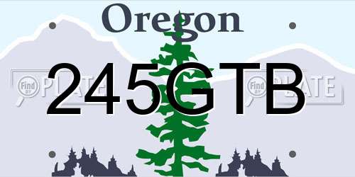 245GTB Oregon License Plate