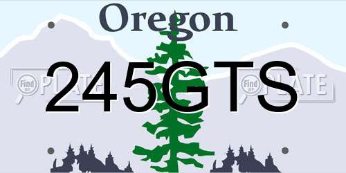 245GTS Oregon License Plate