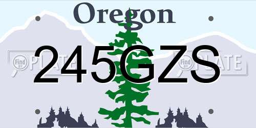 245GZS Oregon License Plate