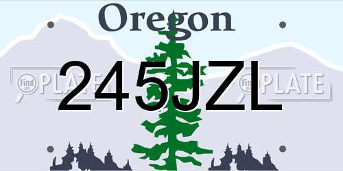 245JZL Oregon License Plate