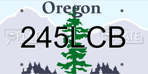 245LCB Oregon License Plate