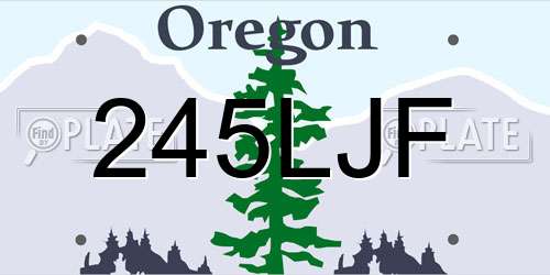 245LJF Oregon License Plate