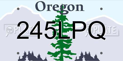 245LPQ Oregon License Plate