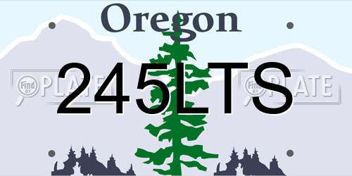 245LTS Oregon License Plate