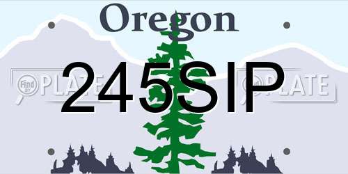 245SIP Oregon License Plate