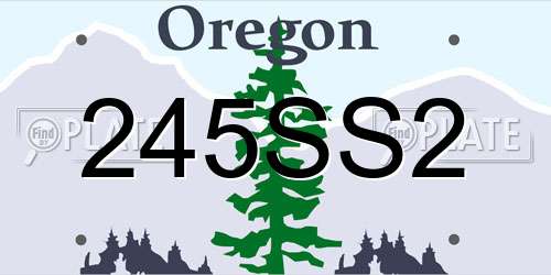 245SS2 Oregon License Plate
