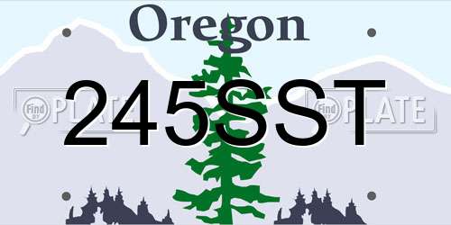 245SST Oregon License Plate