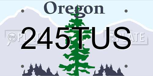 245TUS Oregon License Plate