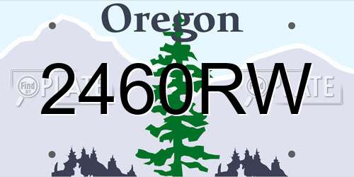 2460RW Oregon License Plate