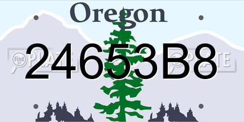 24653B8 Oregon License Plate