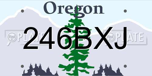 246BXJ Oregon License Plate