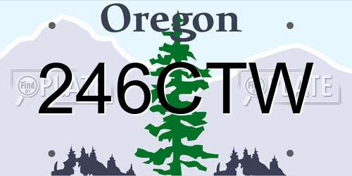 246CTW Oregon License Plate