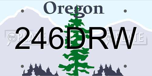 246DRW Oregon License Plate