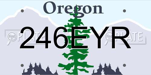 246EYR Oregon License Plate