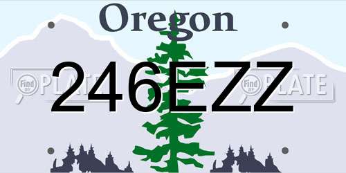 246EZZ Oregon License Plate