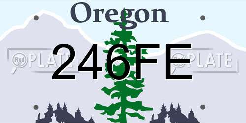 246FE Oregon License Plate