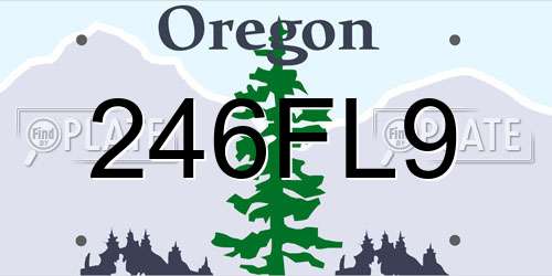 246FL9 Oregon License Plate