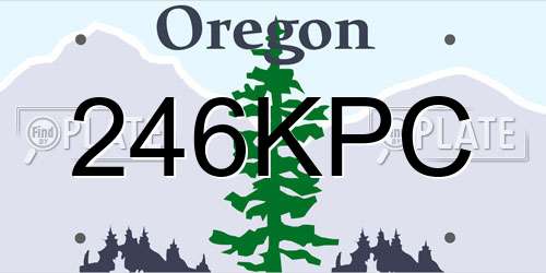 246KPC Oregon License Plate