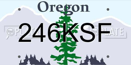 246KSF Oregon License Plate