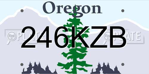 246KZB Oregon License Plate