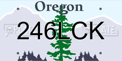 246LCK Oregon License Plate
