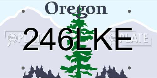 246LKE Oregon License Plate
